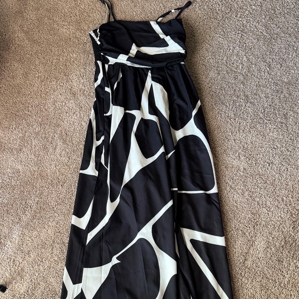 Elegant Black and White Romper